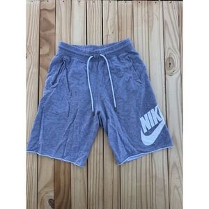 Nike 836277-407 Men's Sportswear Shorts Cotton Loose Fit Light Gray Size Small‎